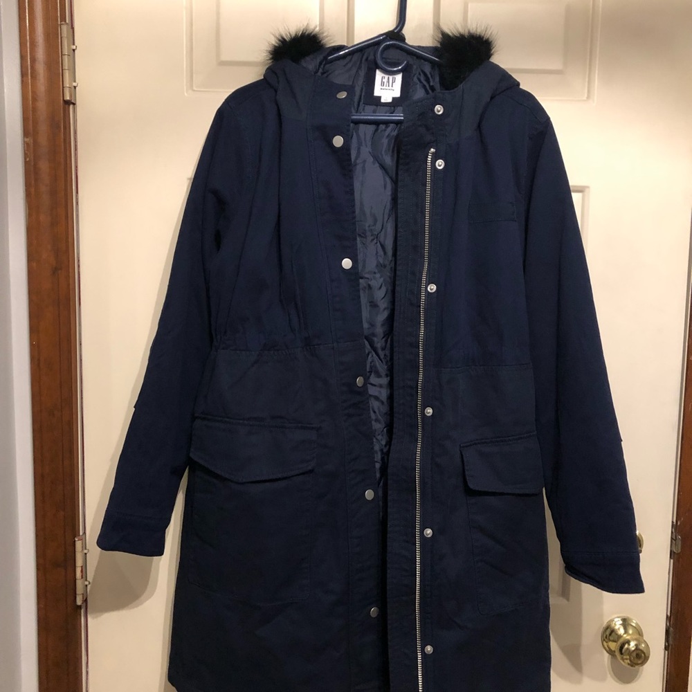 Gap Maternity satin lined utility parka